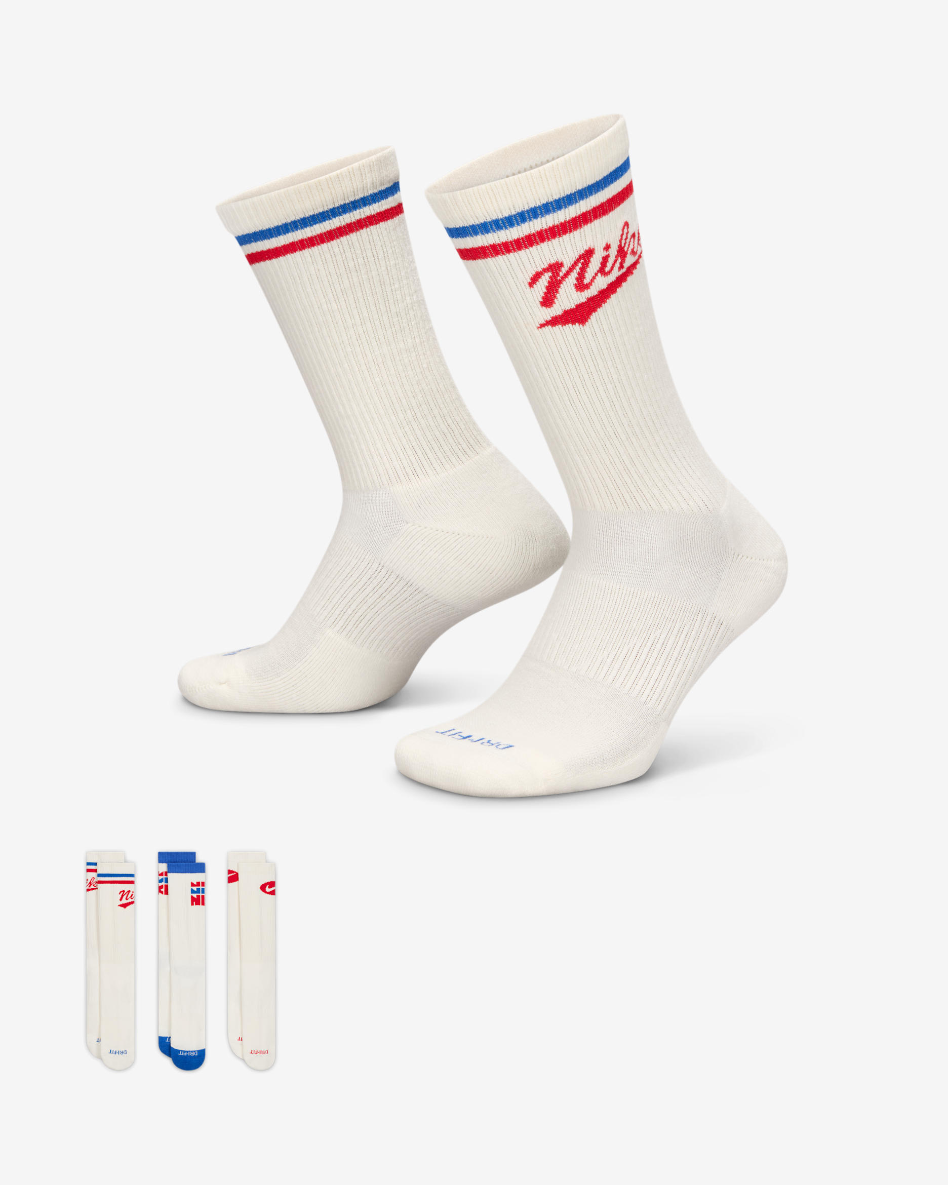 NIKE公式】ナイキ エブリデイ プラス クルー ソックス (3足